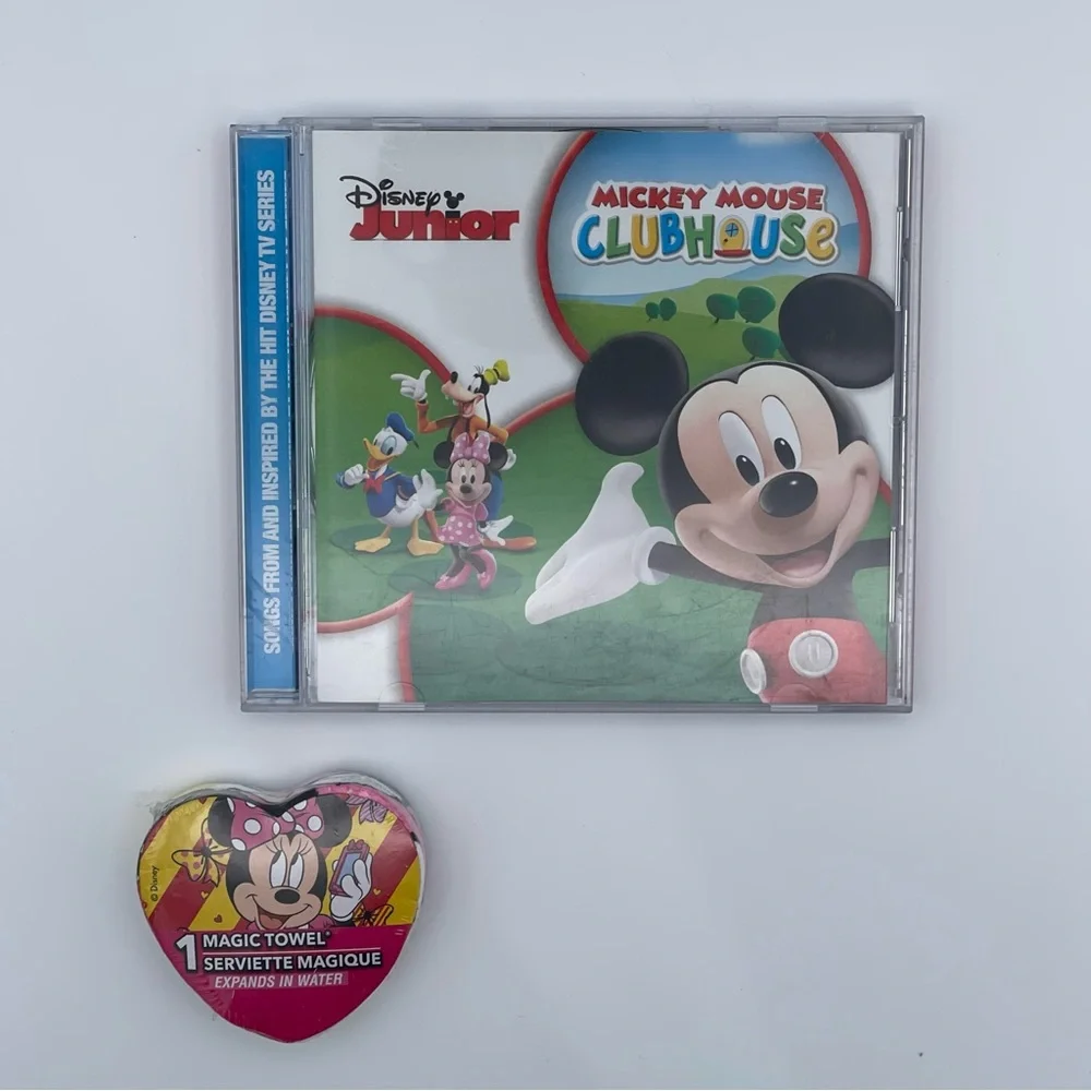Disney Junior Mickey Mouse Clubhouse CD + Minnie Magic Towel Bundle